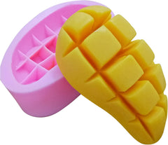RKPM HOMES Mango Shape Soap Molds I 3D Fondant Fruit Silicone Mould I Handmade Sharp Soap Making Forms I for Lotion Bar Cake Chocolate Candy Ice DIY Candle Resin Art Craft, Decoration Tools - 1 Cavity