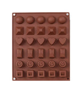 RKPM HOMES Silicone Chocolate Mold Candy Mold Jelly Ice Cube Tray Muffin Sugar Craft Fondant Mold Mould Cake Decorating Tools (30 Cavity Multi Shape Chocolate Mold)