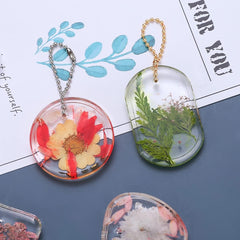 RKPM HOMES Poppy Pendant Mold I Multi Design Shape with Hanging Hole Silicone Epoxy Mould I for DIY Homemade Resin Soap Clay Art Craft Jewelry Keychain Charm Necklace Earring Making - 4 Pcs (Square)