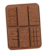 RKPM HOMES 6 in 1 Chocolate Mould Tray I Multi Shape Break-Apart Chocolate Mold I Silicone DIY 3D Candy Mold I for Handmade DIY Jelly, Cakes Dessert, Pastry, Muffin Cookies, Cupcake, Decoration Tools