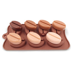 RKPM HOMES Chocolate Mould I 3D Fondant Coffee Bean Shape Silicone Candy Mold Tray I for Handmade DIY Jelly, Cakes Dessert, Pastry, Polymer Clay, Muffin Cookies, Cupcake, Decoration Tools – 7 Cavity