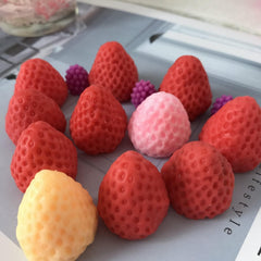 RKPM HOMES Strawberry Shape Chocolate Mould | 3D DIY Fondant Silicone Mold | Baking Tools for Cake Chocolate Candy Ice Jelly Soap | Baking Moulds | for Cake Cupcake Topper Decoration (Small)