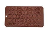 RKPM HOMES Silicone Chocolate Mold Candy Mold Jelly Ice Cube Tray Muffin Sugar Craft Fondant Mold Mould Cake Decorating Tools (Happy Birthday Chocolate Mold)