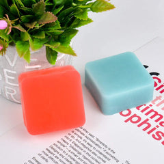 RKPM HOMES Soaps Molds | Silicone Square Shape Mould | Handmade Sharp Edges Soap Making Forms | 3D Moulds for Cake Chocolate Candy Ice Jelly Brownie Dessert | Pink - 6 Cavity