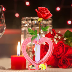 RKPM HOMES Resin Molds I Vase Casting Planter Silicone Epoxy Mould with Test Tubes I Perfect for Propagating DIY Hydroponic Flowers Plants Home Office Garden Wedding Decoration (Heart Shape)