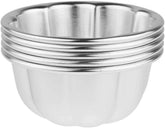 RKPM HOMES 5Pcs Flower Shape Egg Tart Molds Nonstick Aluminum Alloy Pudding Pan Cupcake Muffin Cups DIY Cake Tartlets Baking Tool Silver SS