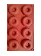 RKPM HOMES 8 Cavity Silicone Donut Pan Muffin Cups Cake Baking Ring Biscuit Mold