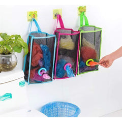 RKPM HOMES Wall Mount Plastic Bags Holder Hanging Grocery Bag Container Plastic Grocery Bag Saver Mesh Grocery Bag Dispenser for Kitchen Bathroom Office Green (Large Size: 48 X 20 X 10 cm)
