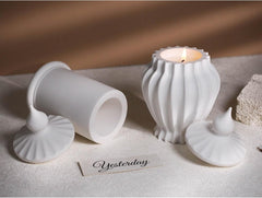 RKPM HOMES Candle Mold I 3D Roman Column Pillar Silicone Epoxy Resin Deep Casting Jar Mould I for DIY Handmade Ornament Chocolate Cake Décor Aromatherapy Soap Resin Art Craft Home Decoration (Stripe)