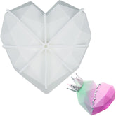 RKPM HOMES Diamond Heart Chocolate Mould | Silicone 3D Candy Mold | Baking Tools for Cake Chocolate Candy Mousse Dessert Ice Jelly Soap Pudding | Cake Baking Moulds | Bakeware Molds - 1 Cavity