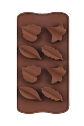RKPM HOMES Silicone Chocolate Mold Candy Mold Jelly Ice Cube Tray Muffin Sugar Craft Fondant Mold Mould Cake Decorating Tools (8 Leaf Chocolate Mold)