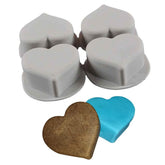 RKPM HOMES Love Soap Mold I 3D Heart Shape Silicone Plaster Epoxy Mold Tray I for DIY Handmade Lotion Bar Cake Chocolate Candy Cookies Polymer Clay Resin Art Craft Making - 4 Cavity
