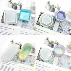 RKPM HOMES Candles Holders Resin Mold I Casting Plant Silicone Epoxy Candlestick Mould I Succulent Concrete Planter Pot Molds I for DIY Flowers Plants Home Office Garden Wedding Decoration