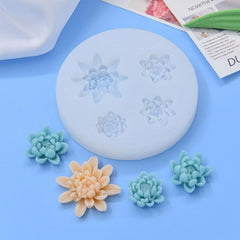 RKPM HOMES Lotus Shape Chocolate Fondant Mold I 3D Different Size Flower Silicone Cupcake Mould I for DIY Handmade Sugarcraft Cake Décor Candy Cookies Muffin Soap Resin Candle Making – 4 Cavity