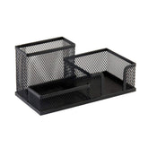 RKPM Pan Stand Office Supplies Desk Organizer Mesh Collection Pen Holder, 3 Compartments Black