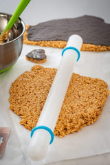 RKPM HOMES Fondant Rolling Pin with Rings | Non-Stick Removable Ring Adjustable Plastic Dough Roller | for Cookies Cake Biscuit Pastry Tarts Pasta Noodle Dumpling Dough | Cake Making Tool (9 in)