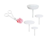 RKPM HOMES Cake Nail Flower DIY Cake Decorating Tool, Biscuit Cutters Sugarcraft Cake Decorating, Muffin Decoarting Tool with Scissors (Cake Nail Flower with Scissors)