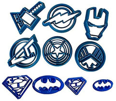 RKPM HOMES 10 Pcs Cookie Cutter Set | Cartoon Characters Shape Cutter Set | Superman, Batman, Thor, Iron Man,Captain America, Avengers Superhero Fondant Cutter | Biscuit Mold Muffin Cupcake Decoration