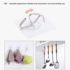 RKPM HOMES Transparent-Glue Hooks Hooks for Hanging - Heavy Duty Shower Sticky Hooks Key Hook Seamless Waterproof and Oil Proof,for Kitchen Bathroom Ceiling Window. 12 Pack