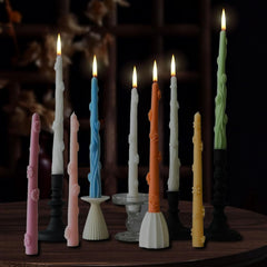 RKPM HOMES Candle Stick Mold I 3D Long Rod Pillar Silicone Epoxy Mould I for DIY Handmade Ornament Cake Décor Aromatherapy Soy Wax Resin Art Craft Making Home Table Decoration (Snowflake)