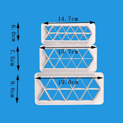 RKPM HOMES Cookie Cutter - Geometric Multicutter- Triangle Cake Fondant Cutter - 3 Size, Triangle Biscuit Cutters,Novel Creative Cake Decorating(Triangle)