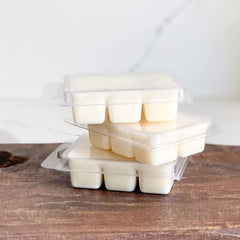 RKPM HOMES Wax Melt Mold I Square Shape Empty Plastic Clear Cube Tray I Reusable Clamshells Mould for DIY Handmade Wickless Tarts Candles Chocolate Ice Cube Soap Making Supplies - 6 Cavity (100 Pcs)