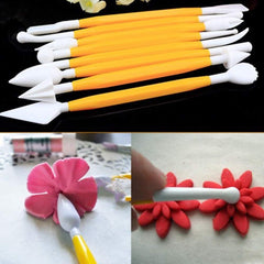 RKPM Marshmallow Fondant Cake Decorating Hand Tool, Fondant Modeling Tool Set, Plastic, (8-Piece Multicolor)