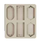 RKPM HOMES Aromatherapy Wax Mold I Silicone Fondant Mould with Hanging Hole I Dried Flowers Resin Soap Clay Craft Jewelry Making Molds DIY Pendant Bookmark Necklace I Grey - 6 Cavity (3 Different)