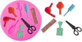 RKPM HOMES Makeup Shape Cake Mould | Fondant Silicone Mold | 3D Clay DIY Mold Cake Decor Tools | Baking Tools for Chocolate Pinna Jelly Baking Soap | for Cake Decorating - Pink