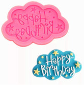 RKPM HOMES Star Symbol Happy Birthday English Letters Silicone Mold Alphabet Cake Decoration (1 Pcs - Happy Birth Day 4th Style)