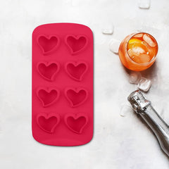 RKPM HOMES Chocolate Mold I 3D Fondant Heart Shape Silicone Candy Mould I for DIY Handmade Cake Décor Aroma Beads Polymer Clay Cookies Ice Cube Gummy Muffin Soap Resin Candle Art Crafts - 8 Cavity