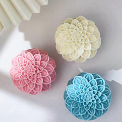 RKPM HOMES Lotus Petal Ball Candle Mold I 3D Fondant Round Flowers Peony Silicone Scented Wax Mould I Succulent Molds for DIY Handmade Ornament Cake Décor Aromatherapy Soap Resin Art Craft Home Décor