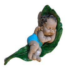 RKPM HOMES Baby Angel Candle Mold I 3D Fondant Sleeping Baby on a Leaf Shape Silicone Epoxy Mould I for DIY Handmade Ornament Chocolate Cake Décor Aromatherapy Soap Resin Art Craft Making Home Décor