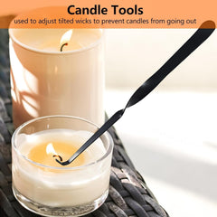RKPM HOMES Stainless Steel Candle Wick Dipper I Wick Twist Hook I for Putting Out Extinguish Candle Wicks Flame Safely I Candle Accessories