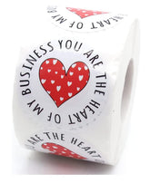 RKPM HOMES You are The Heart of My Business with Love Design Stickers I Round Supporting Small Business Sticker I for Baking, Handmade, Gift Packaging, Envelope Seals I 1.5 Inch – 500 Pcs
