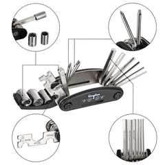 RKPM Multi-Purpose Mountain Bike Bicycle Repair Tool Kit Allen Key Spoke Wrench 16 IN 1, Metal