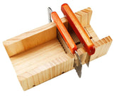 RKPM HOMES Soap Cutter Set, Wooden Mold for Soap Making, Bread Loaf Toast Cutting, 2 Pcs Straight Wavy Stainless Steel Rectangular Sturdy Safe Cutter Slicer Planer Knife, Baking Tools