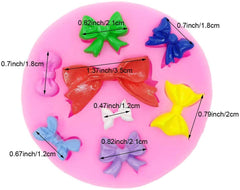 RKPM HOMES Makeup Design Fondant Cake Molds 3D Silicone Soap Chocolate Candy Decorative Baking Bakeware Mould. (Bow Shape)