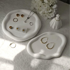 RKPM HOMES Coaster Mould I Silicone Irregular Clouds Epoxy Resin Deep Casting Tray I for Homemade Ornament DIY Art Crafts Jewelry Storage Box Ring Trinket Container Home Table Decoration (Round)