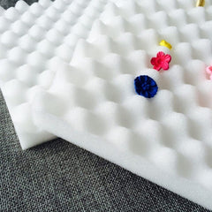 RKPM HOMES 2 Pcs Flower Foam Pad | Fondant Shaping Sponge Pad | Gum Paste Modeling Foam Tray | Cake Sponge Mat | Cake Decorating Tools | for Kitchen Baking Sugarcraft DIY – White