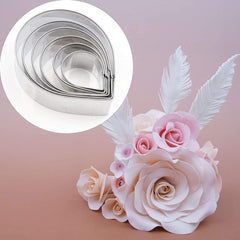 RKPM HOMES Cookie Cutter Set | Stainless Steel Gum Paste Cutter | Biscuit Mold Fondant Muffin Cup Cake Decoration | Tools for Holiday Party Wedding Birthday (6 Pcs Rose Pinch Flower Shape)