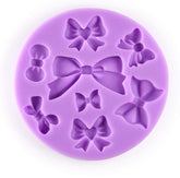 RKPM HOMES Makeup Design Fondant Cake Molds 3D Silicone Soap Chocolate Candy Decorative Baking Bakeware Mould. (Bow Shape)
