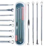 RKPM HOMES Blackhead Remover | Pimple Comedown Extractor Tool with Case | Whitehead Popping | Treatment for Blemish | Zit Removing for Nose Face Skin | Remover Tools Kit - Set of 4