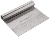 RKPM Bench Scraper Chopper Stainless Steel Kitchen Food Scraper Icing Smoother Blade with Measuring Scale for Dough, Cake, Pizza (S Steel)