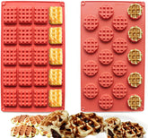 RKPM HOMES Waffle Mold I 3D Fondant Mini Waffles Maker Silicone Mould Tray I for Handmade Sugarcraft DIY Jelly, Cakes Dessert, Candy, Pastry, Cookies, Cupcake, Decoration Tools (Combo)