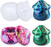 RKPM HOMES Box Resin Molds I Mushroom Jars Small Silicone Epoxy Casting Mould with Lid I for DIY Handmade Necklace Earring Art Crafts Jewelry Storage Box Ring Trinket Container Home Table Decorations