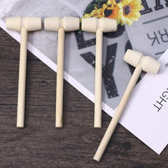RKPM HOMES Mini Wooden Hammer Mallet Pounding Toy Cute Beating Gavel Toys for Boys Girls (6 Pcs)