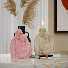 RKPM HOMES Jesus Candle Mold I Nativity Scene Mary Family Silicone Scented Succulent Mould I Sculpture Molds for Handmade Ornament Aromatherapy Soap Clay Resin Epoxy Casting Art Craft Making
