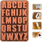 RKPM HOMES ABCD Shape Chocolate Mould | Silicone Candy Mold | Baking Tools for Cake Chocolate Candy Ice Jelly | Cake Baking Moulds | Bakeware Molds | Brown – Set of 1