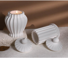 RKPM HOMES Candle Mold I 3D Roman Column Pillar Silicone Epoxy Resin Deep Casting Jar Mould I for DIY Handmade Ornament Chocolate Cake Décor Aromatherapy Soap Resin Art Craft Home Decoration (European Style)